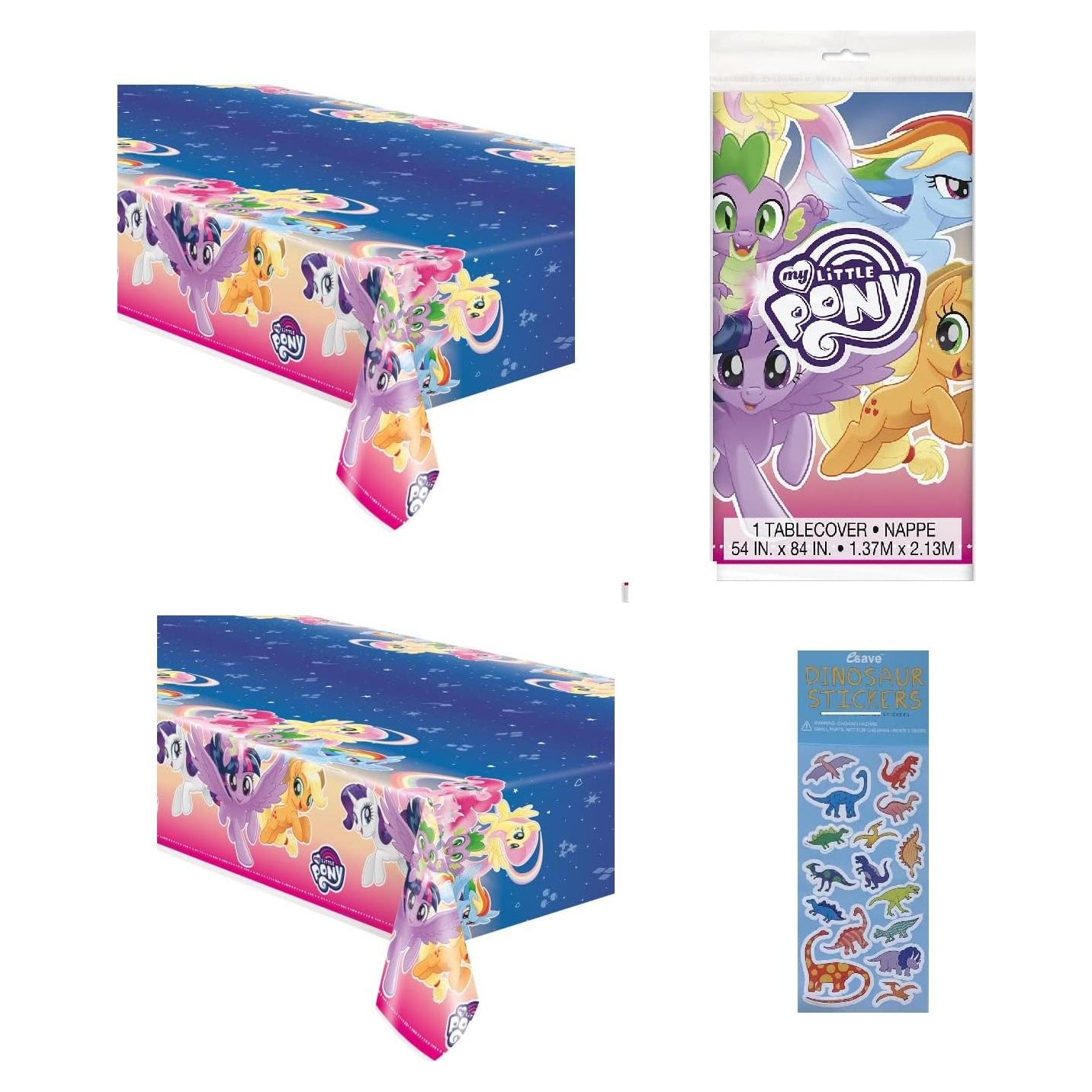 Suministros Fiesta Cumpleaños My Little Pony Único - 2 Manteles Plástico 137x213cm