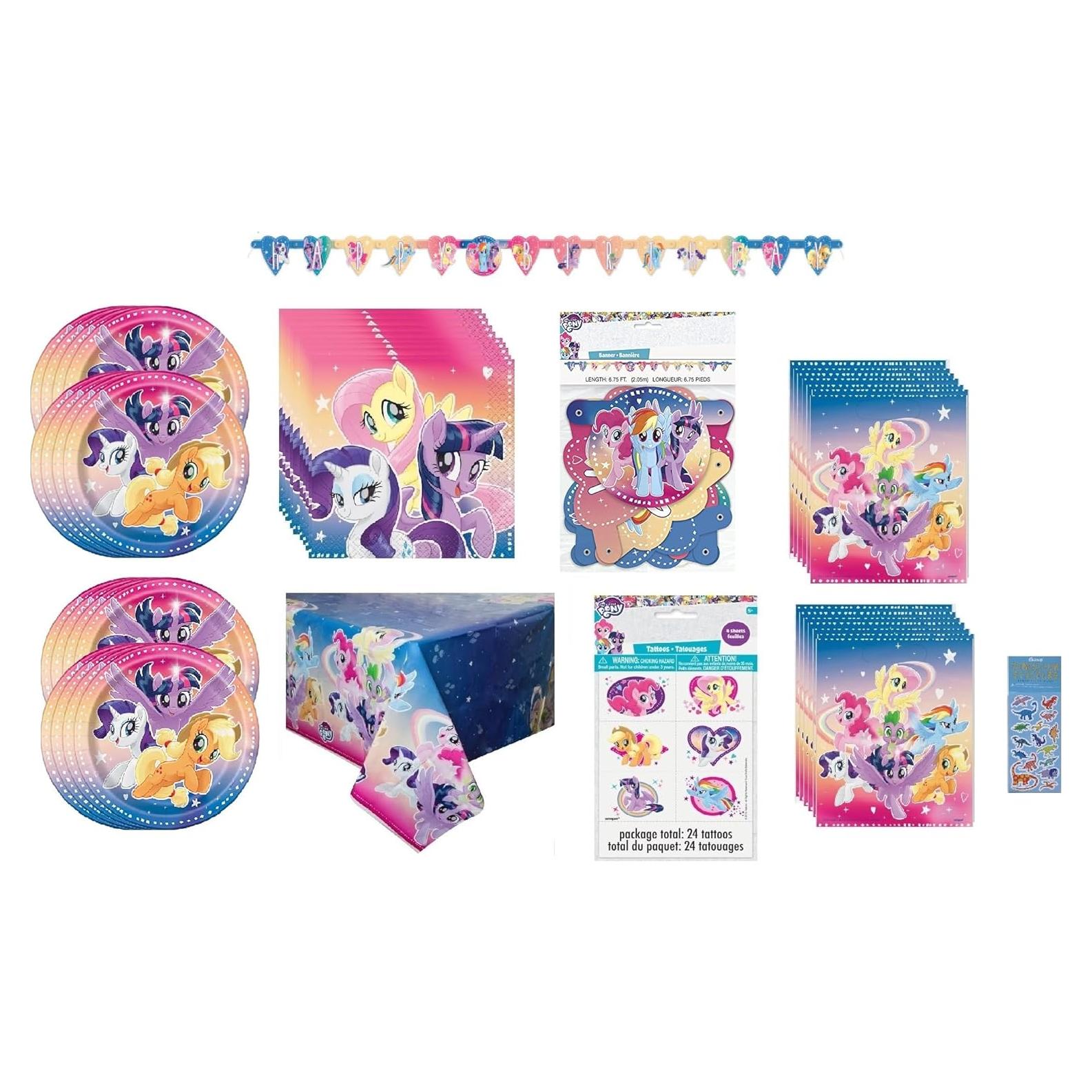 Suministros Fiesta Cumpleaños My Little Pony Deluxe 16 Personas