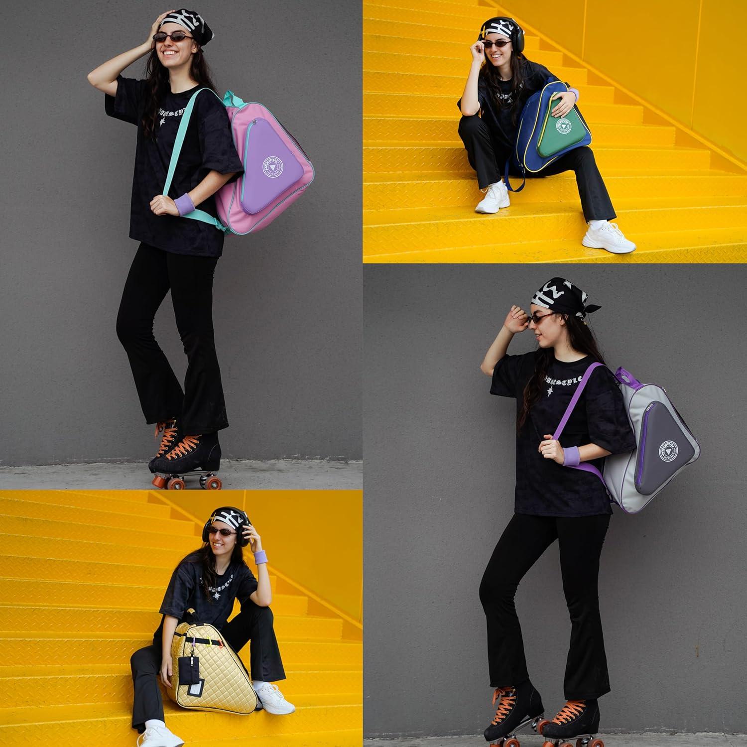 Bolsa de Patinaje HEXIFUL Hxfskb - Impermeable, 8 Colores