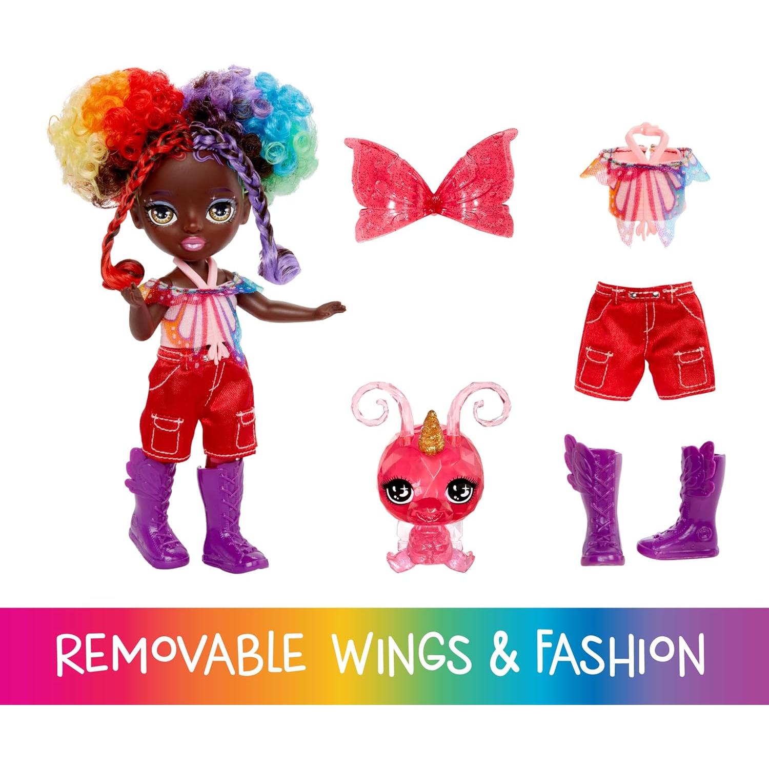 Muñeca Hada Arcoíris Littles Astrid 14 cm con Mascota