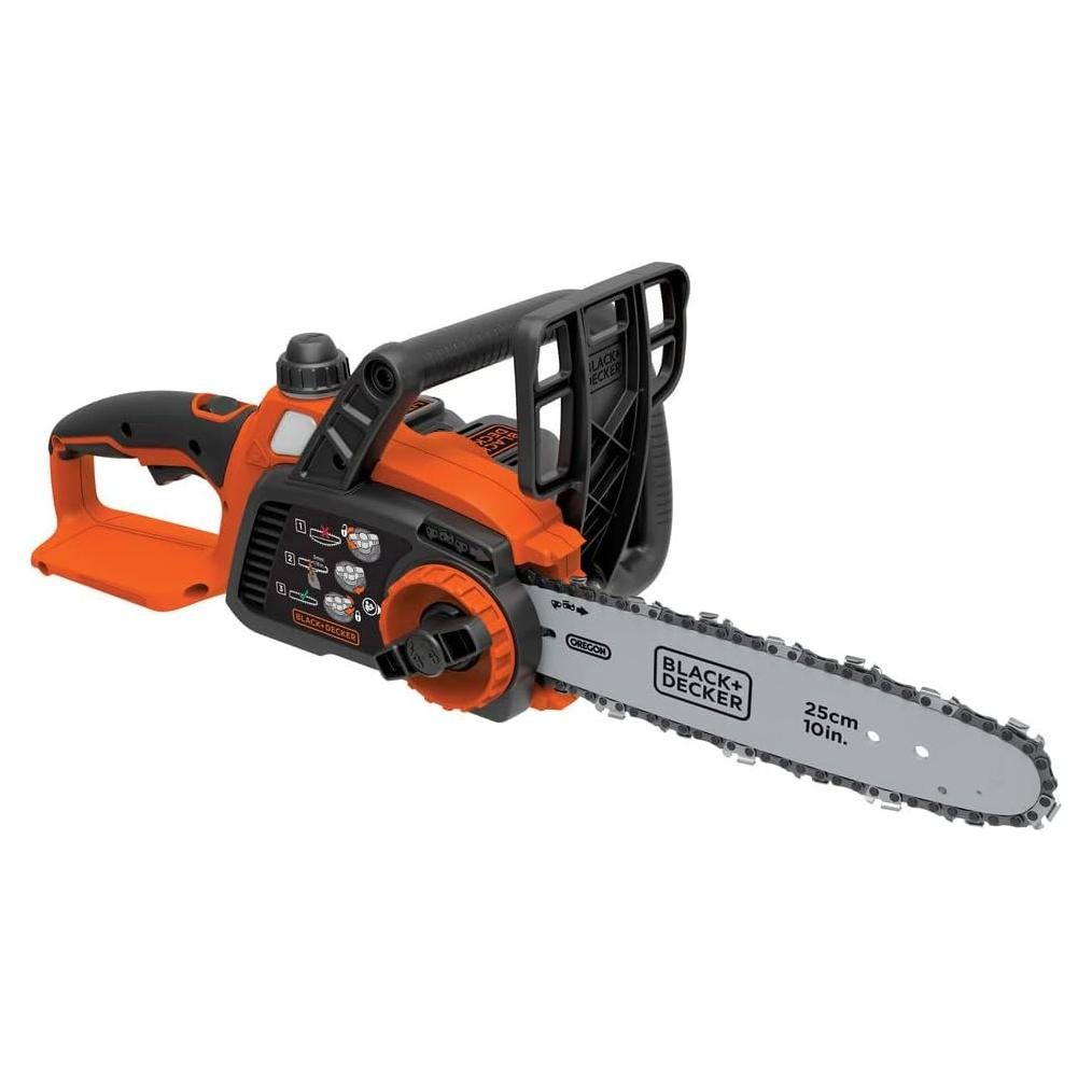 Motosierra inalámbrica BLACK+DECKER 20V 25,4 cm con batería