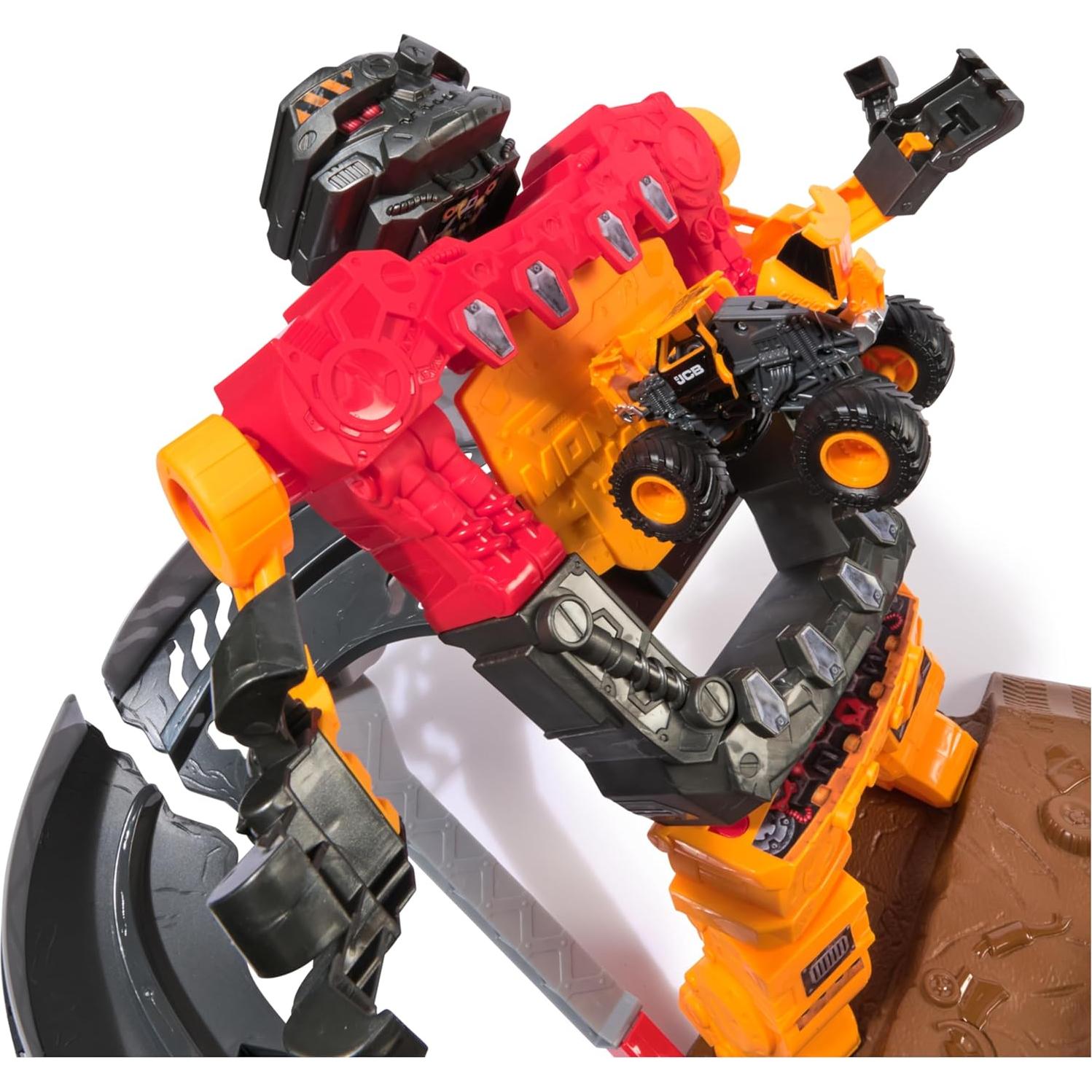 Monster Jam SmashBot Playset con Lanzador y Camión 1:64