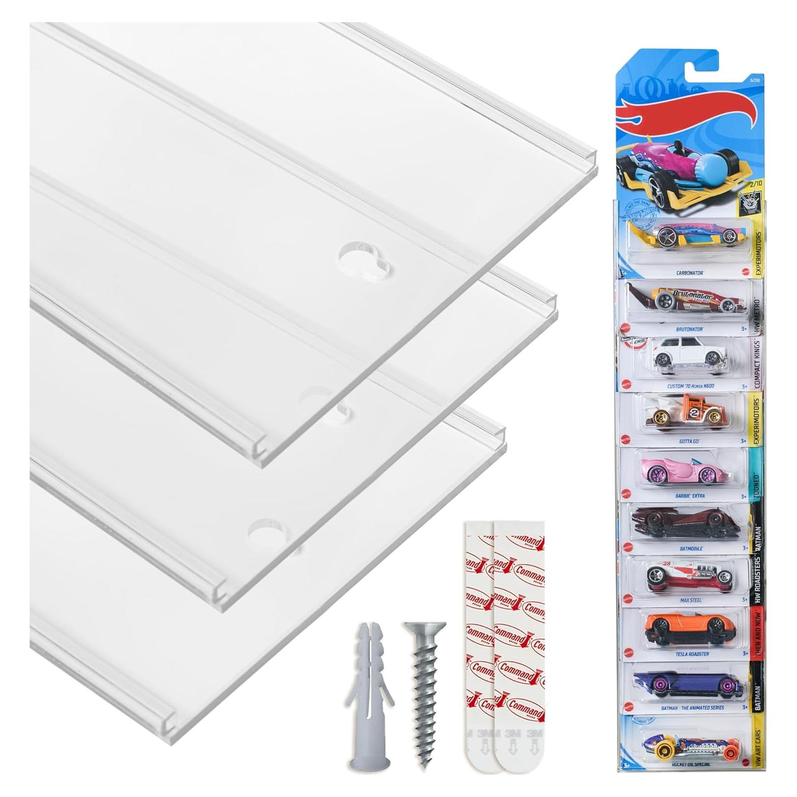 Estuche de exhibición acrílico Player One para 30 coches - Paquete de 3