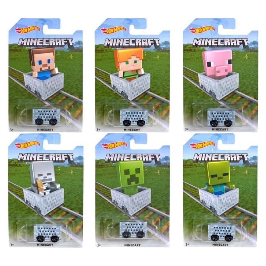 Hot Wheels Minecraft Minecart 6PCS - Carros 1:64