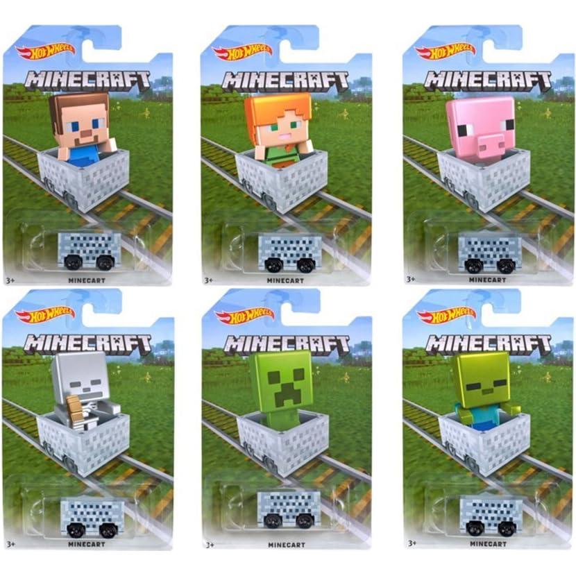 Hot Wheels Minecraft Minecart 6PCS - Carros 1:64