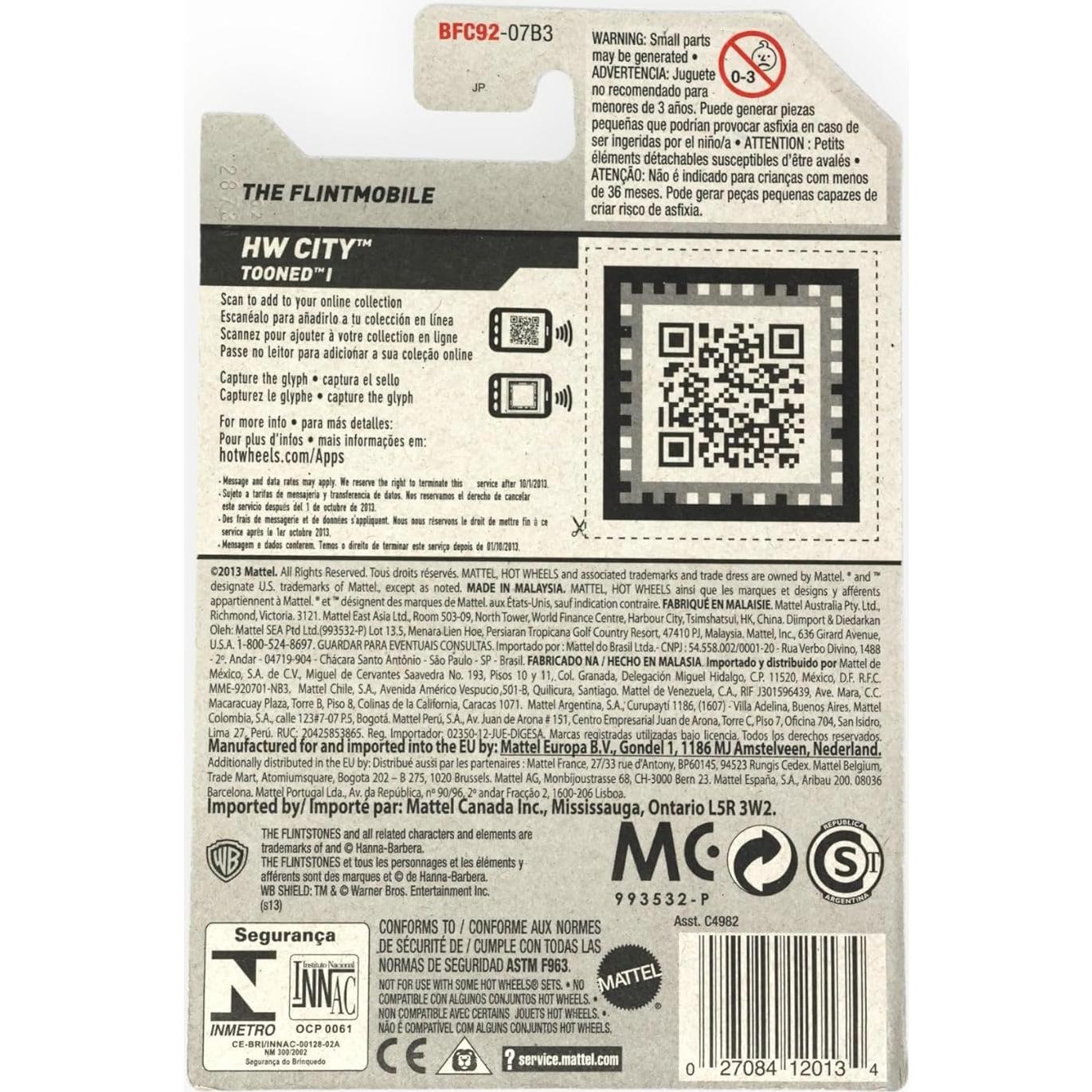 Auto de Colección Hot Wheels Flintmobile 2014 - Diecast