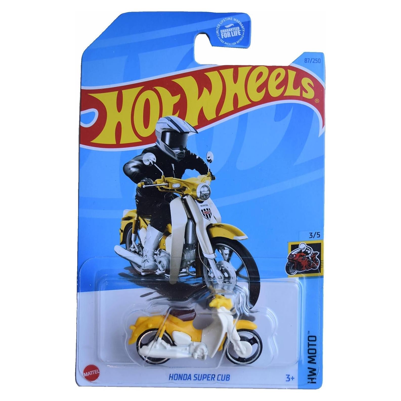 Hot Wheels Honda Super Cub 1:64 Escala Amarillo 87/250