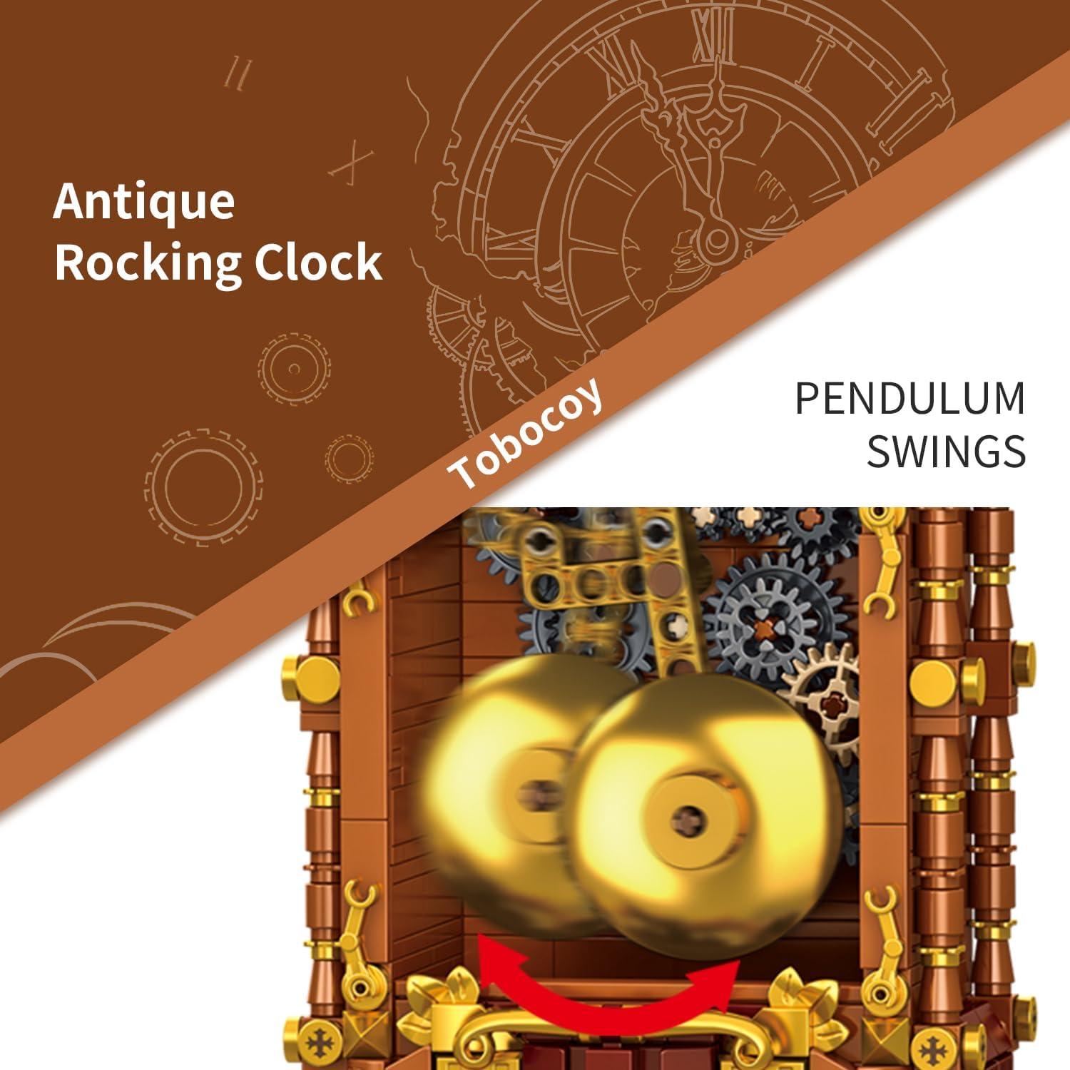 Juego de Bloques de Construcción Reloj Péndulo Vintage Tobocoy 751 Piezas