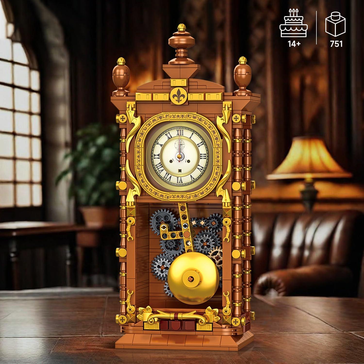 Juego de Bloques de Construcción Reloj Péndulo Vintage Tobocoy 751 Piezas