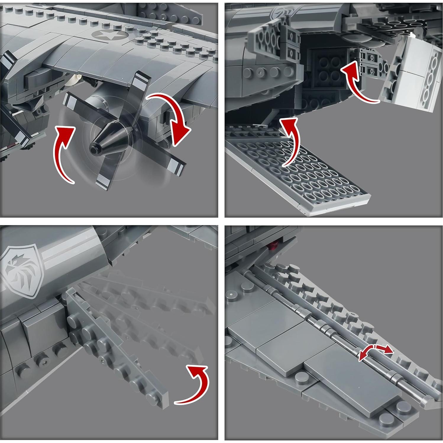 Set de Bloques de Construcción AC-130 Hercules General Jim - 1713 Piezas