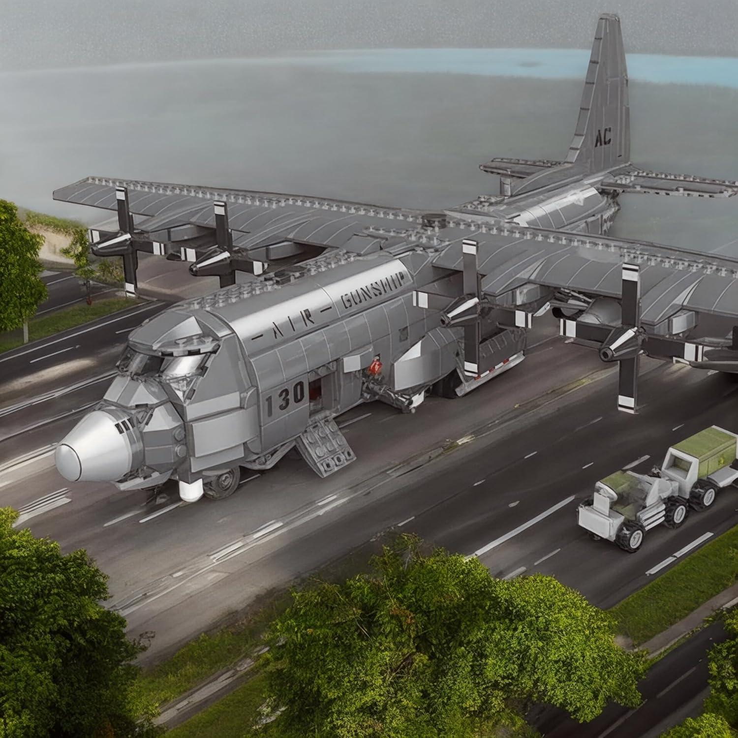 Set de Bloques de Construcción AC-130 Hercules General Jim - 1713 Piezas