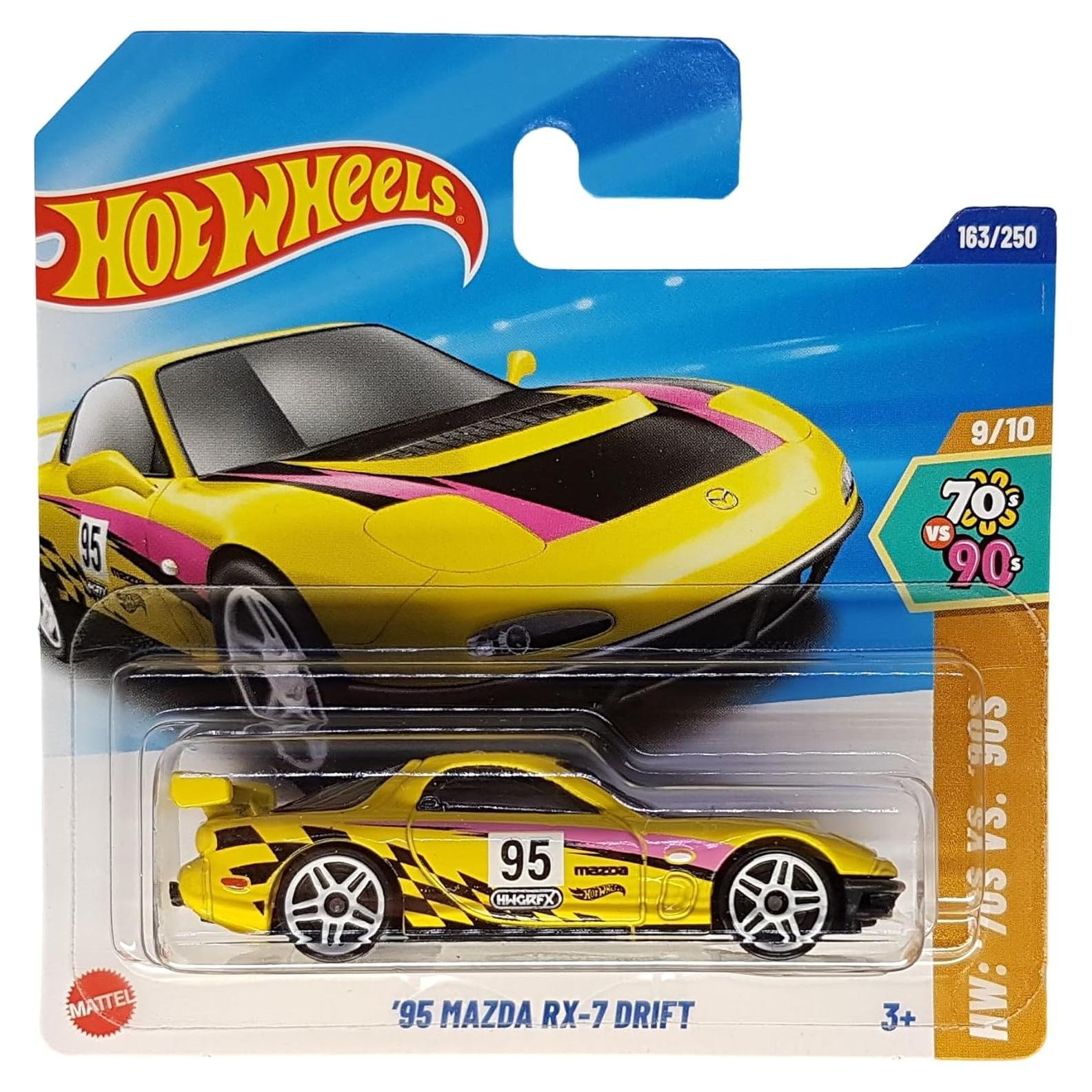 Hot Wheels Mazda RX-7 Drift 1:64 - Mattel 2025 - Amarillo
