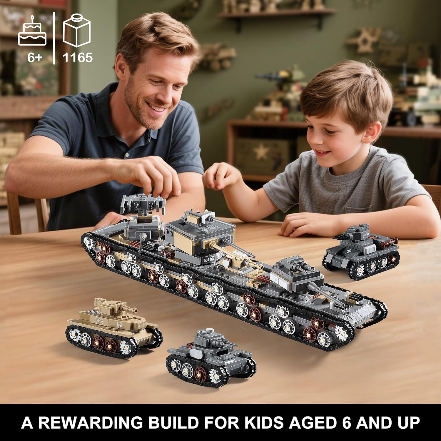 Set de Construcción de Tanques MISTBUY 1165 Piezas KV-VI