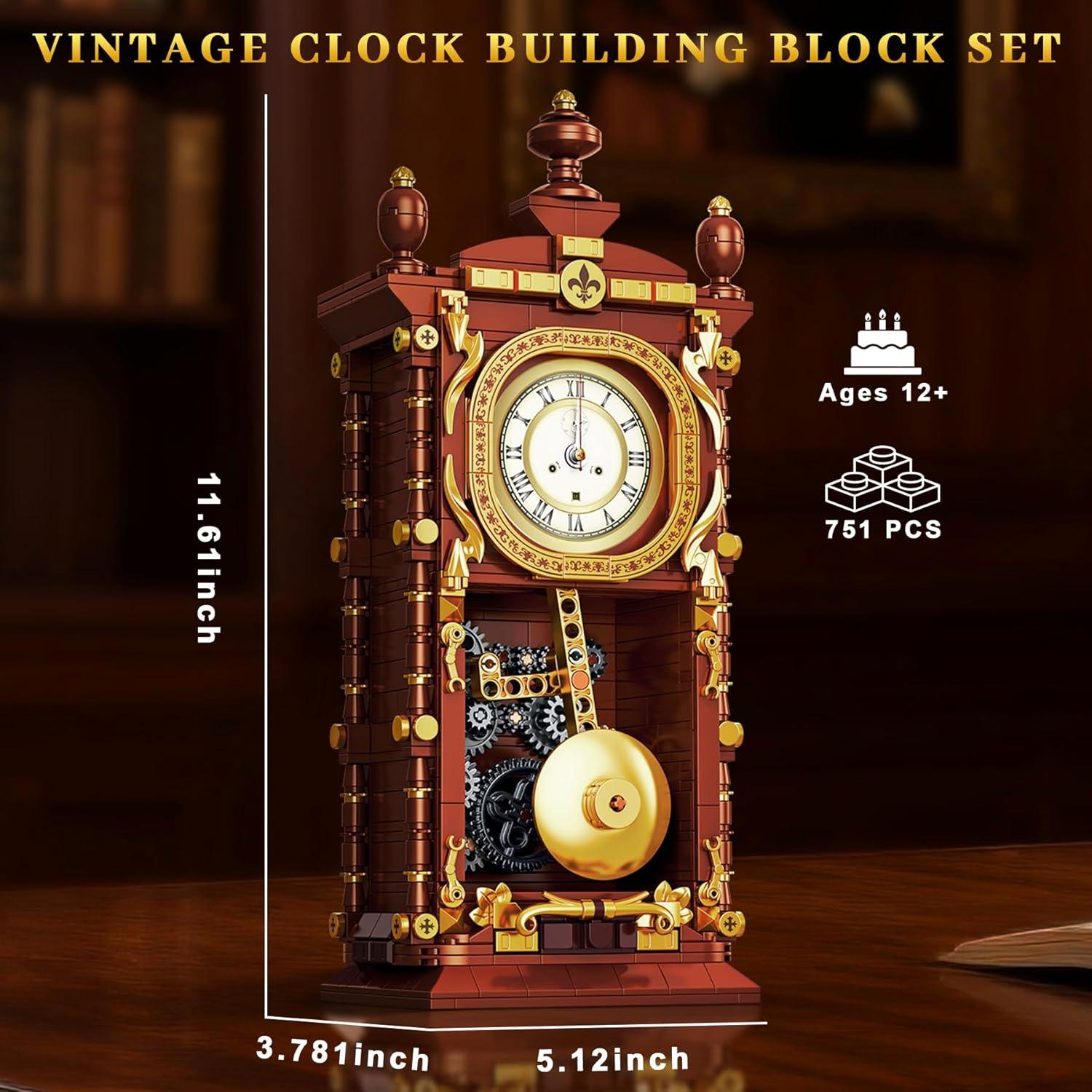 Juego de Construcción Reloj Péndulo Vintage Loyratche 751 Piezas