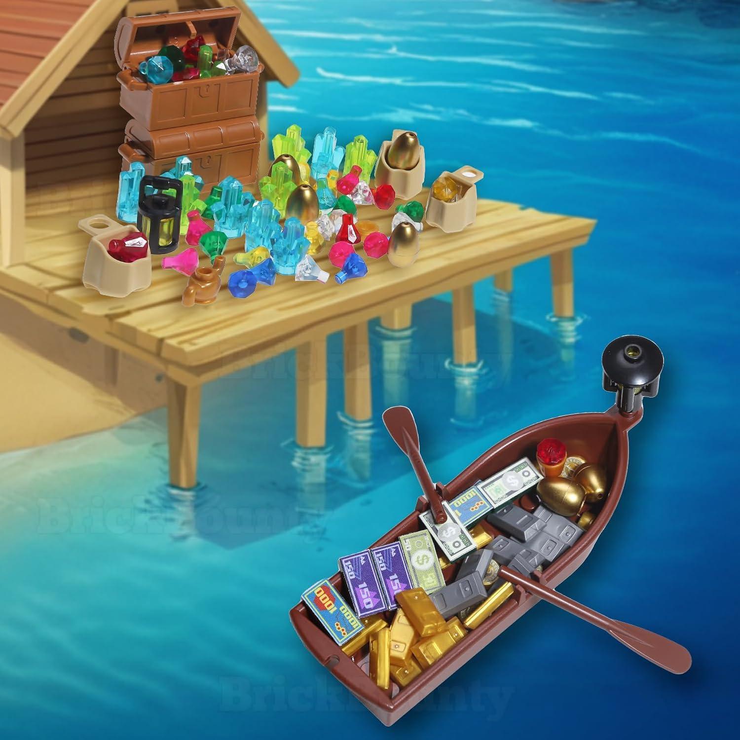 Set de Accesorios de Tesoro Pirata BrickBounty 220 Piezas