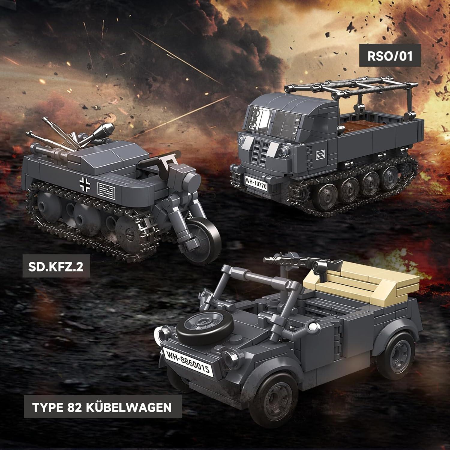 Juego de Bloques de Construcción Tanques Alemanes WEMEWEME 1089 Pcs