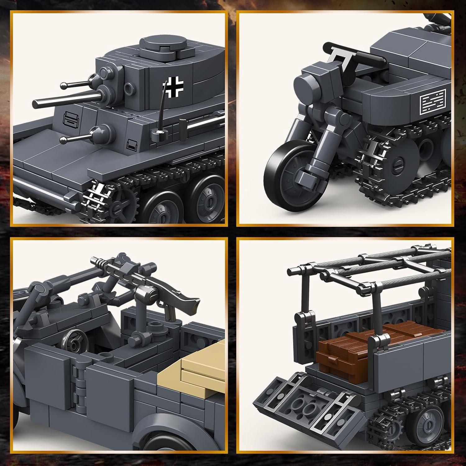 Juego de Bloques de Construcción Tanques Alemanes WEMEWEME 1089 Pcs