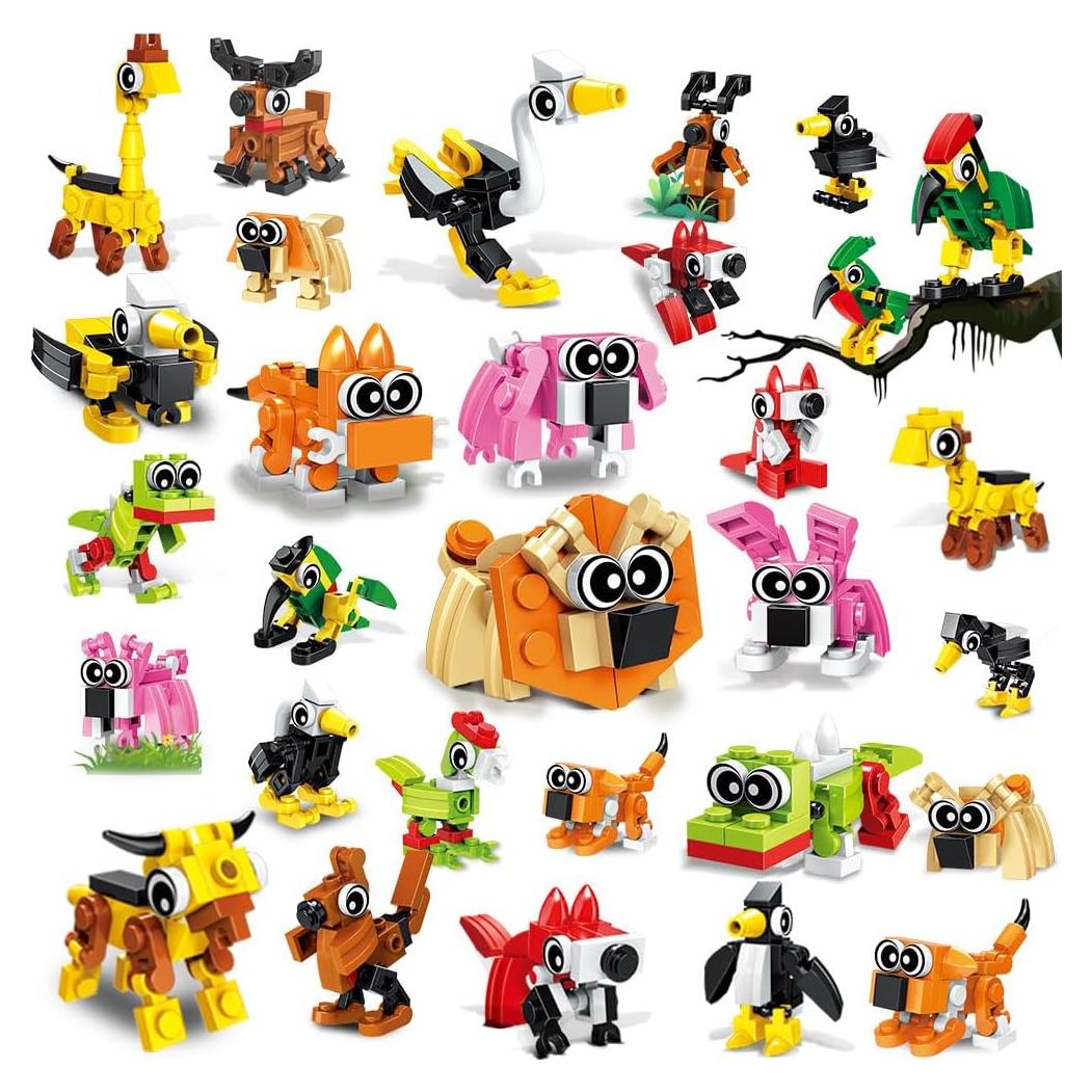 HOGOKIDS 20 Juguetes de Construcción de Animales 3-en-1