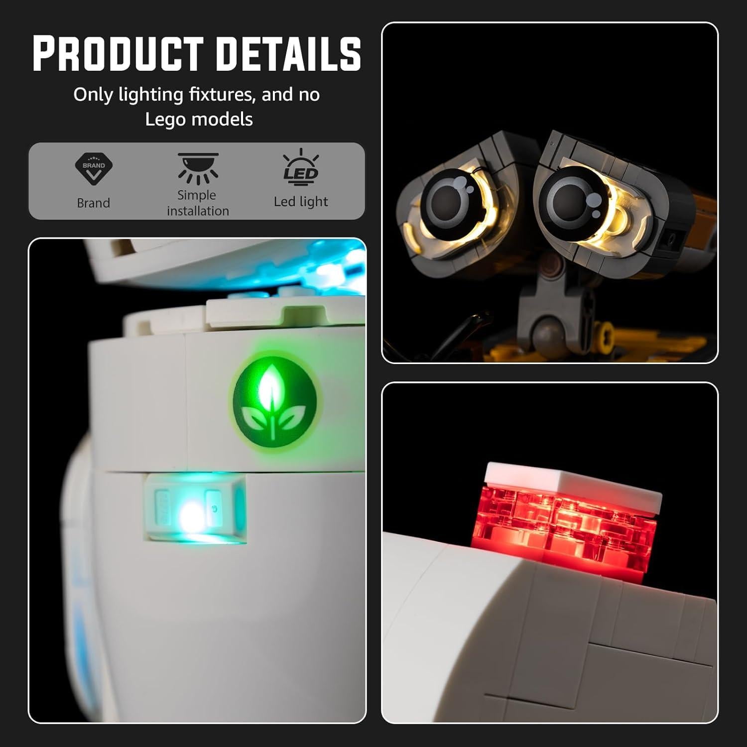 Kit de Luz LED Nitemode para Lego 43279 Wall-E y EVE