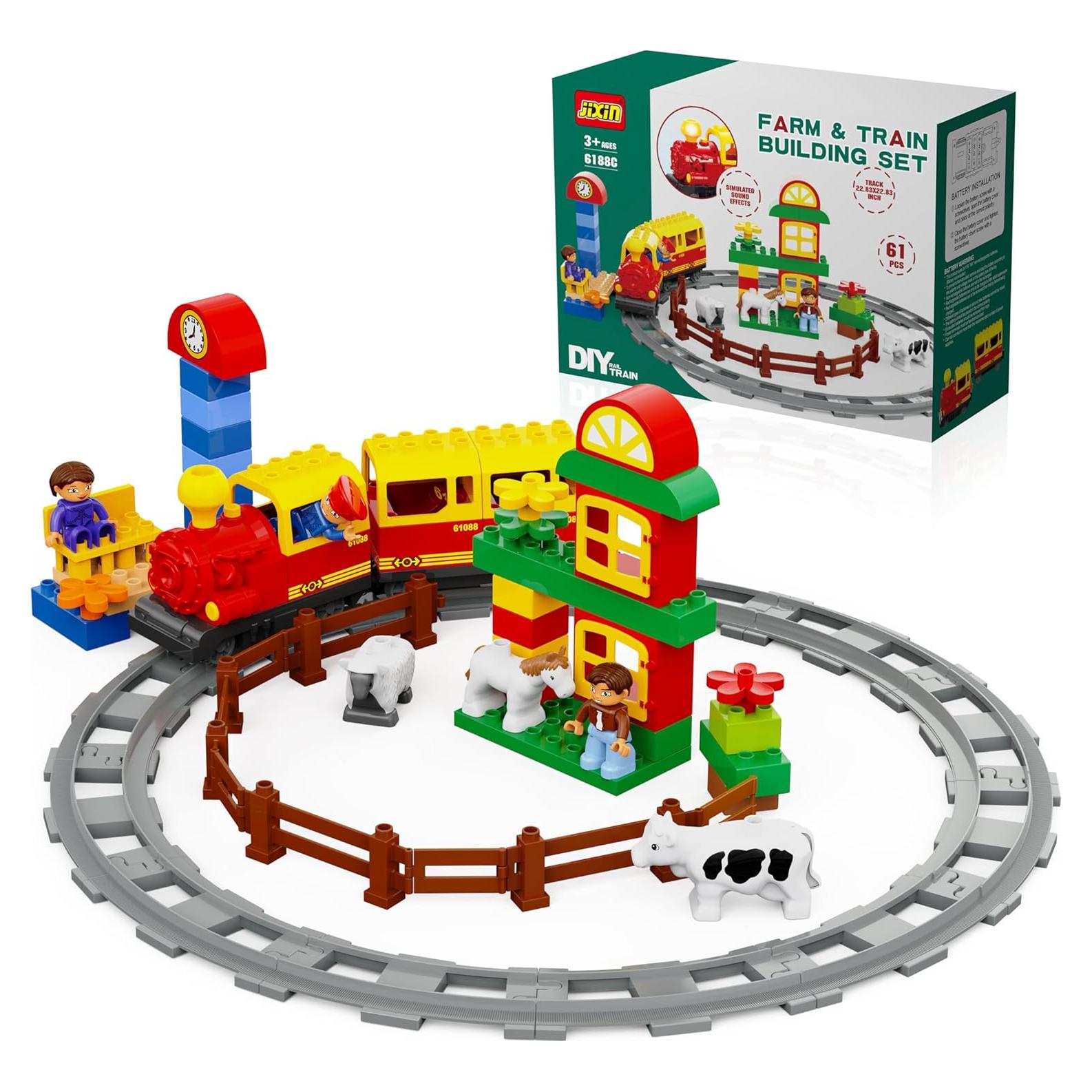 Tren Eléctrico de Granja JIXIn con Animales y Vías 76cm