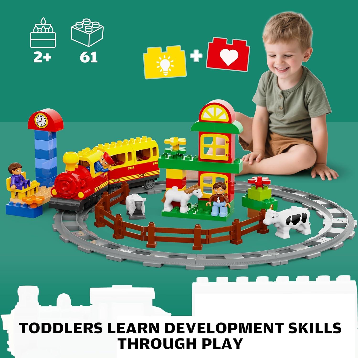 Tren Eléctrico de Granja JIXIn con Animales y Vías 76cm