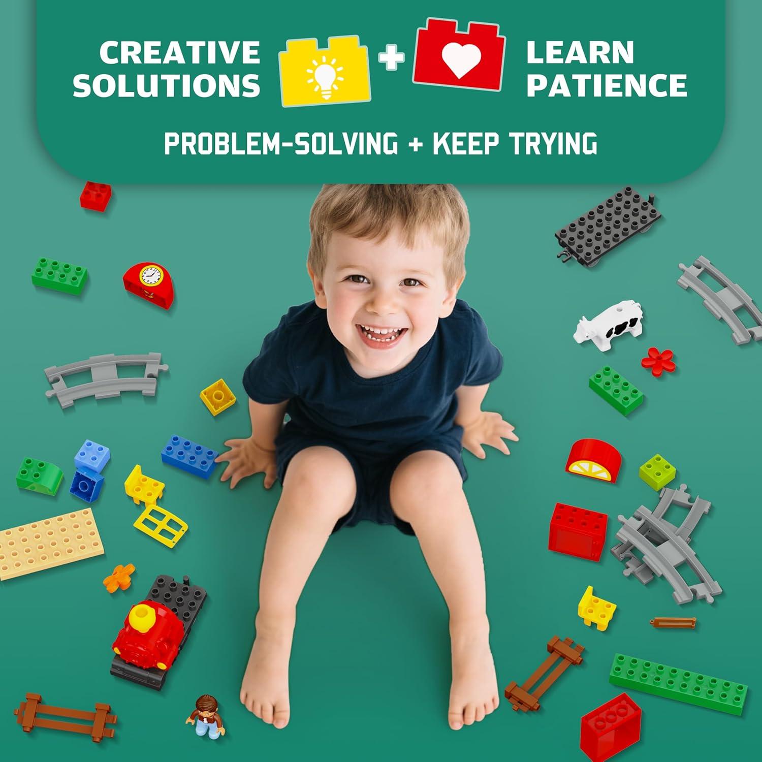 Tren Eléctrico de Granja JIXIn con Animales y Vías 76cm