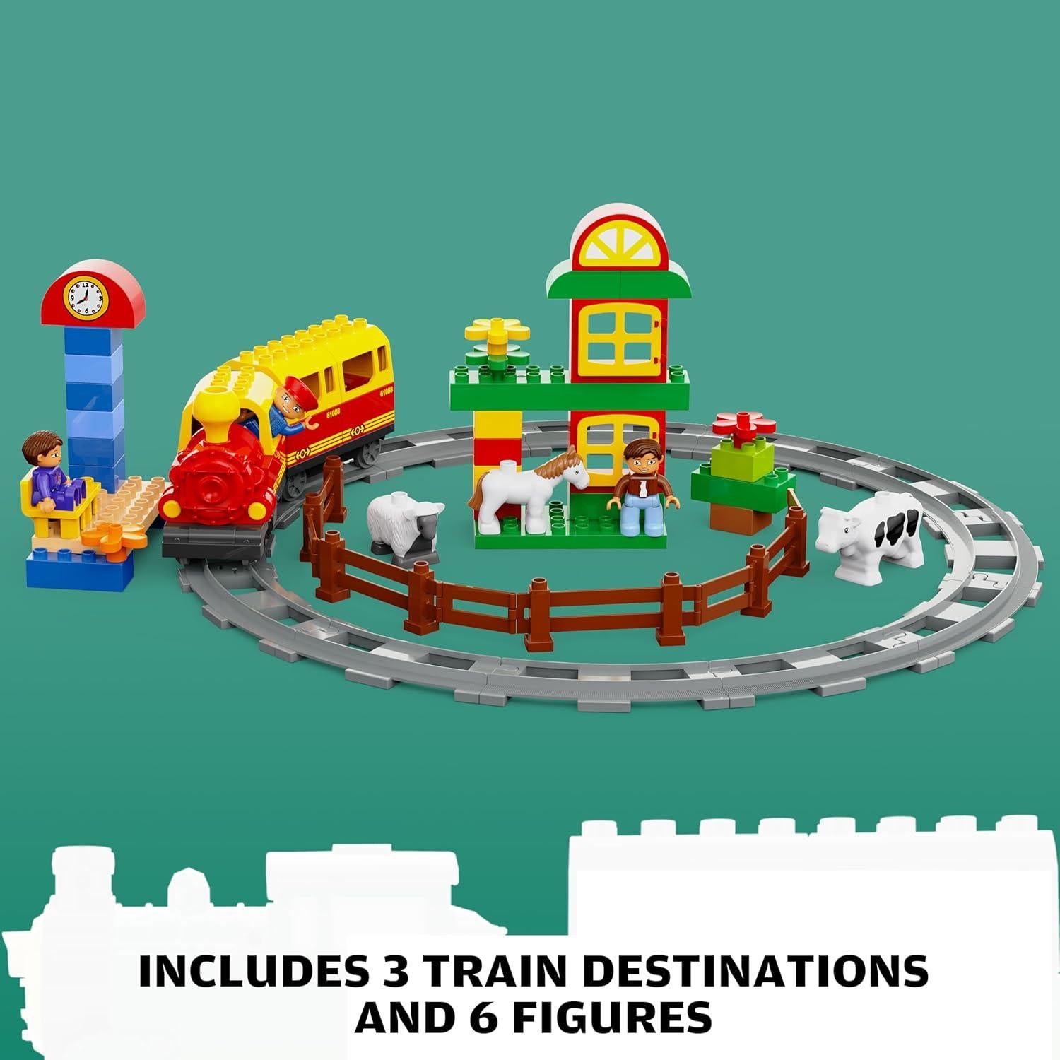 Tren Eléctrico de Granja JIXIn con Animales y Vías 76cm