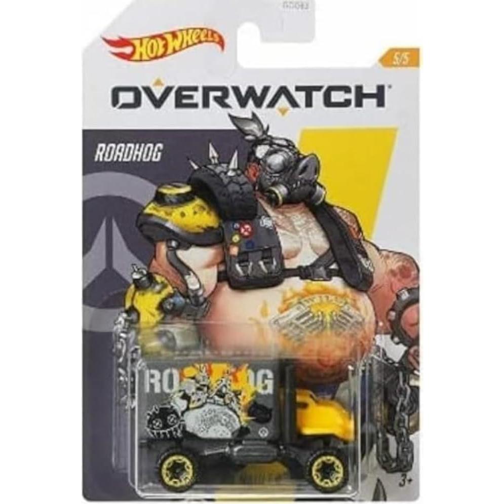 Paquete de 5 coches Hot Wheels Overwatch - Tracer, Soldado:76, Reinhardt, D.Va, Roadhog