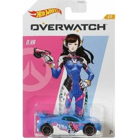 Paquete de 5 coches Hot Wheels Overwatch - Tracer, Soldado:76, Reinhardt, D.Va, Roadhog