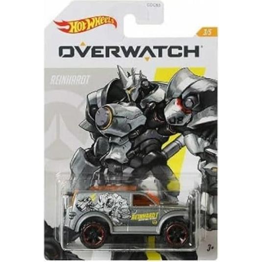 Paquete de 5 coches Hot Wheels Overwatch - Tracer, Soldado:76, Reinhardt, D.Va, Roadhog