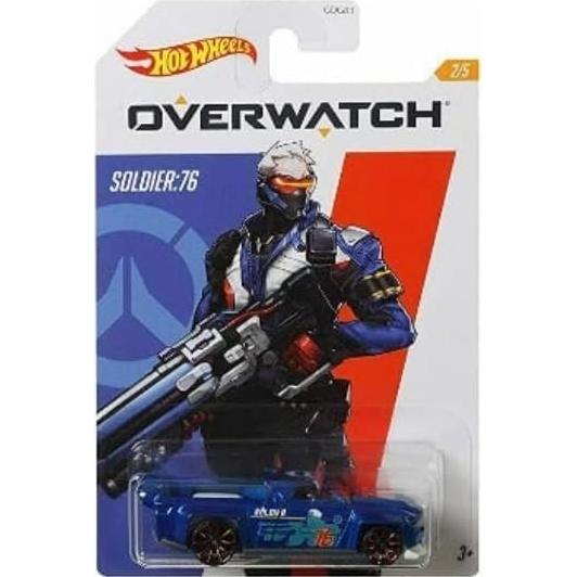 Paquete de 5 coches Hot Wheels Overwatch - Tracer, Soldado:76, Reinhardt, D.Va, Roadhog