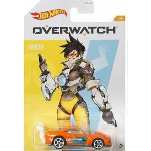 Paquete de 5 coches Hot Wheels Overwatch - Tracer, Soldado:76, Reinhardt, D.Va, Roadhog