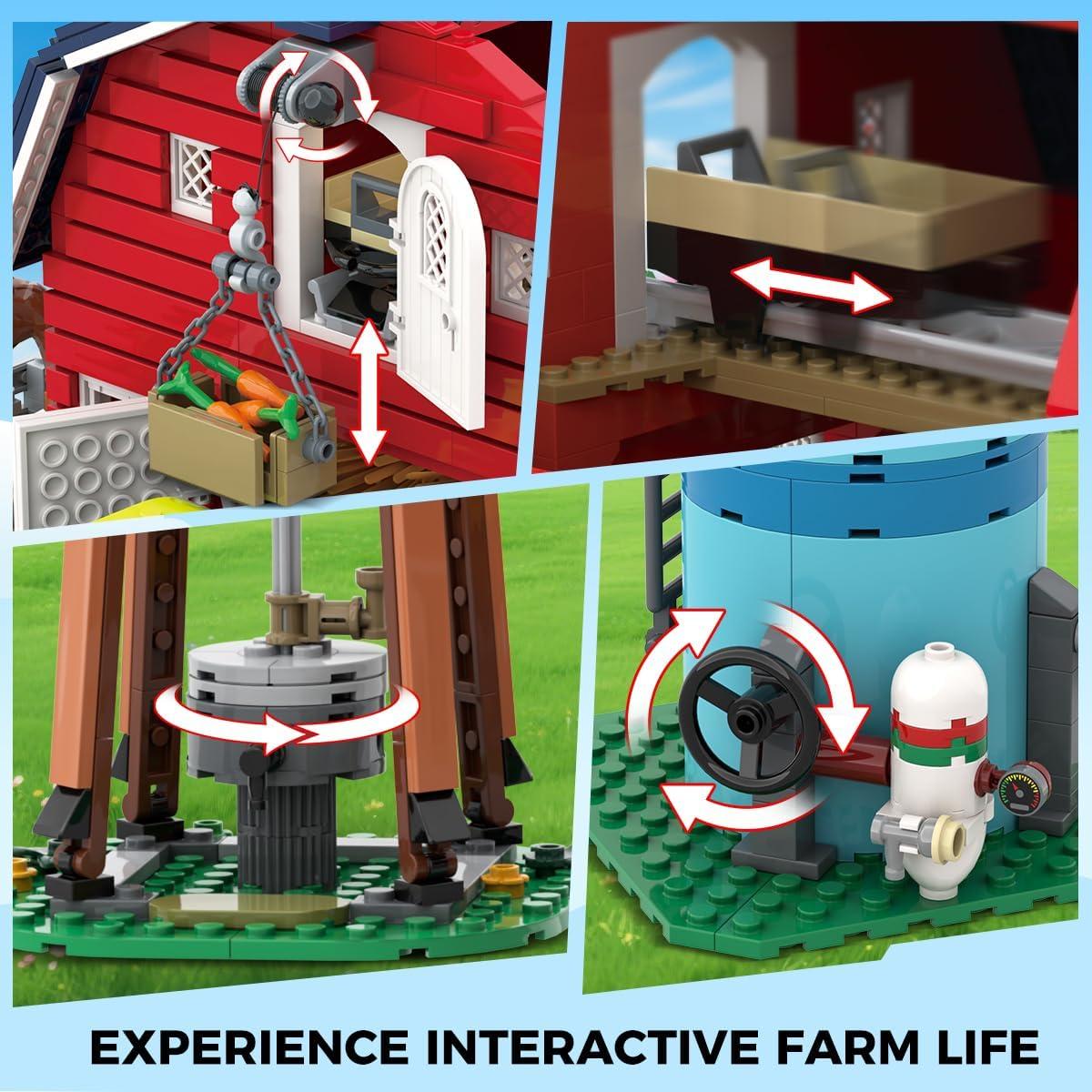 Juego de Construcción de Granja INSOON 1419 PZS con Luces LED