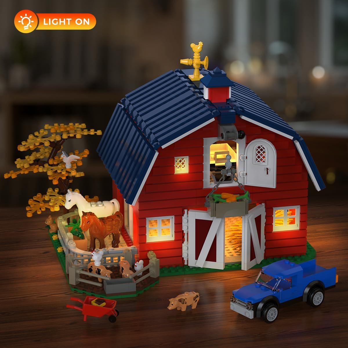 Juego de Construcción de Granja INSOON 1419 PZS con Luces LED