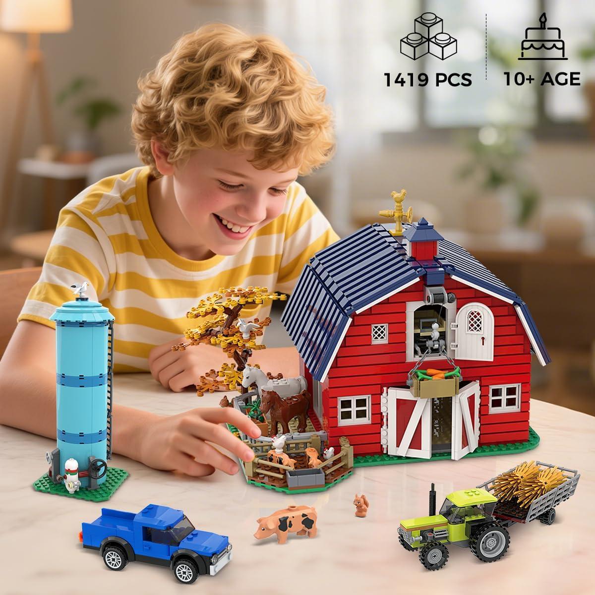 Juego de Construcción de Granja INSOON 1419 PZS con Luces LED