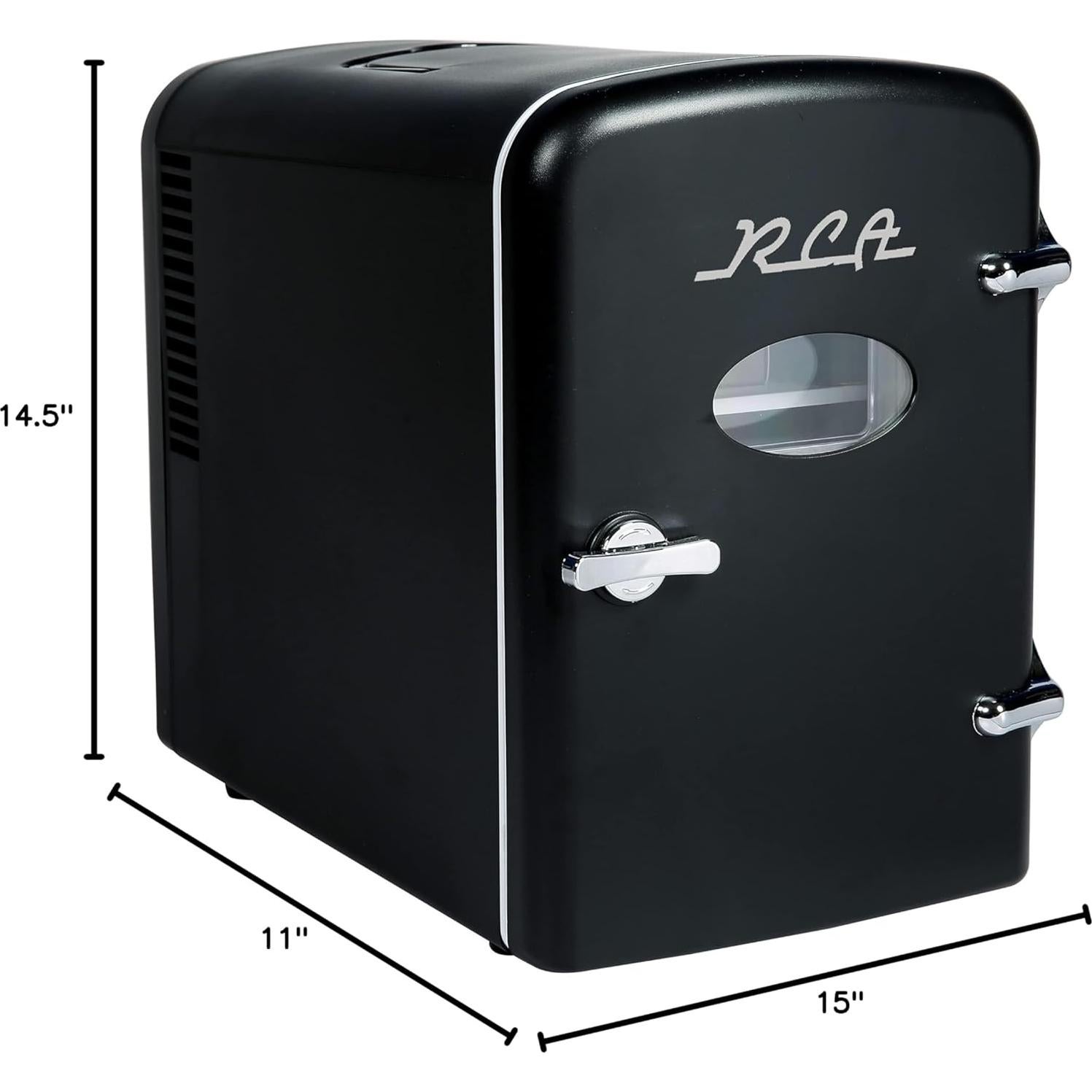 Refrigerador de Bebidas Mini Retro RCA RMIS129-BLACK 4L