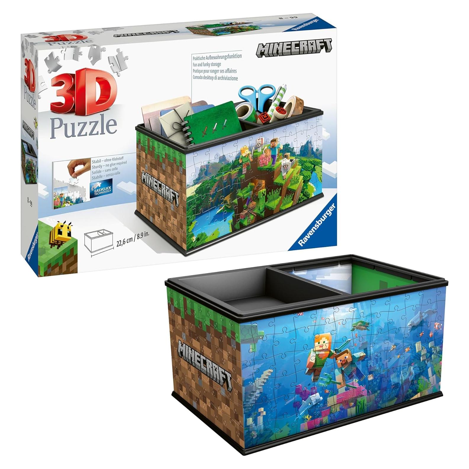 Caja de Almacenamiento 3D Ravensburger Minecraft - 216 Piezas
