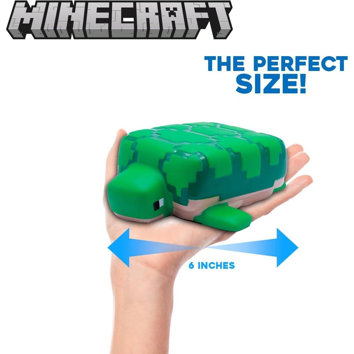 Minecraft Mega SquishMe Tortuga - Alivio de Estrés 15.24 cm
