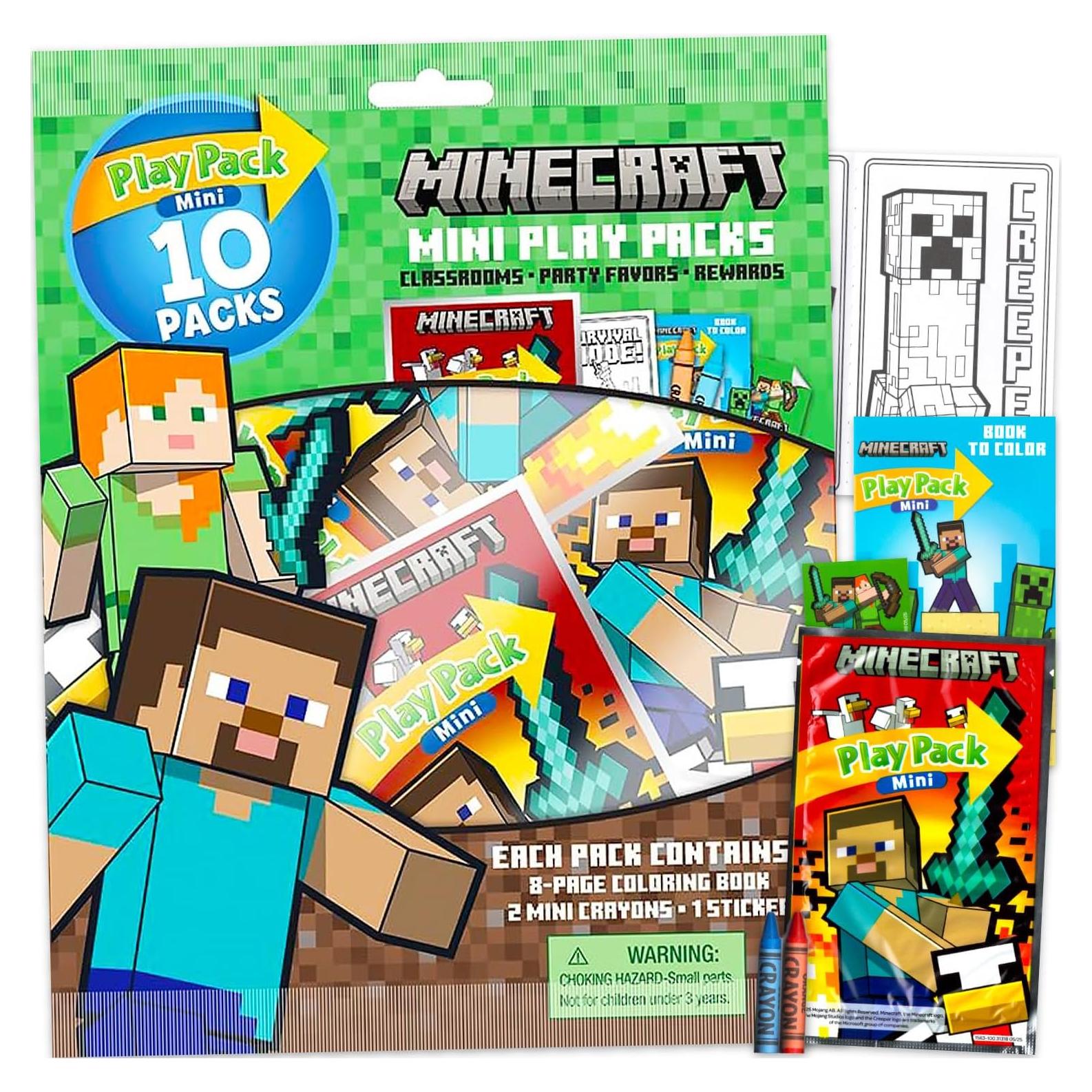 Paquete de Fiesta Minecraft - 10 Mini Libros de Colorear