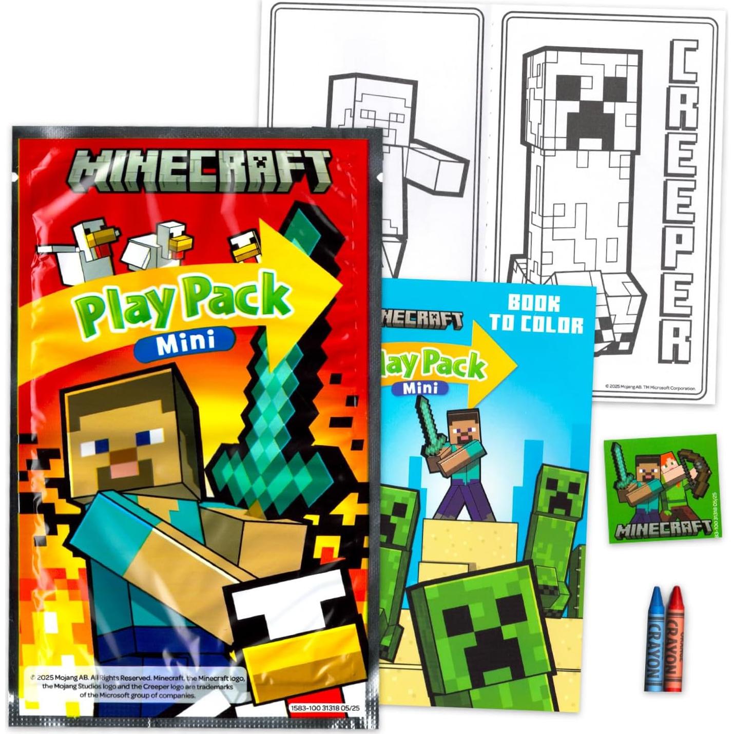 Paquete de Fiesta Minecraft - 10 Mini Libros de Colorear