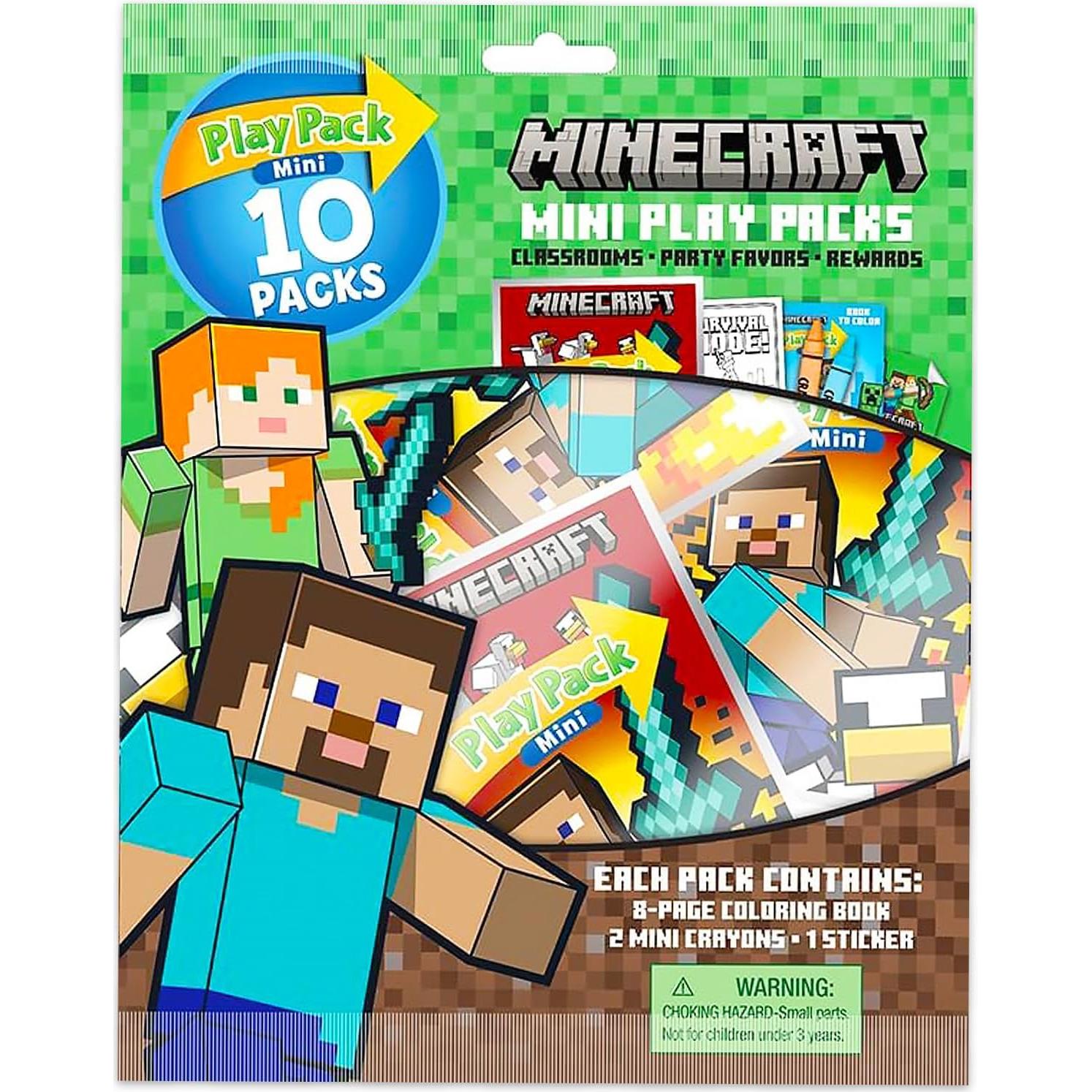 Paquete de Fiesta Minecraft - 10 Mini Libros de Colorear