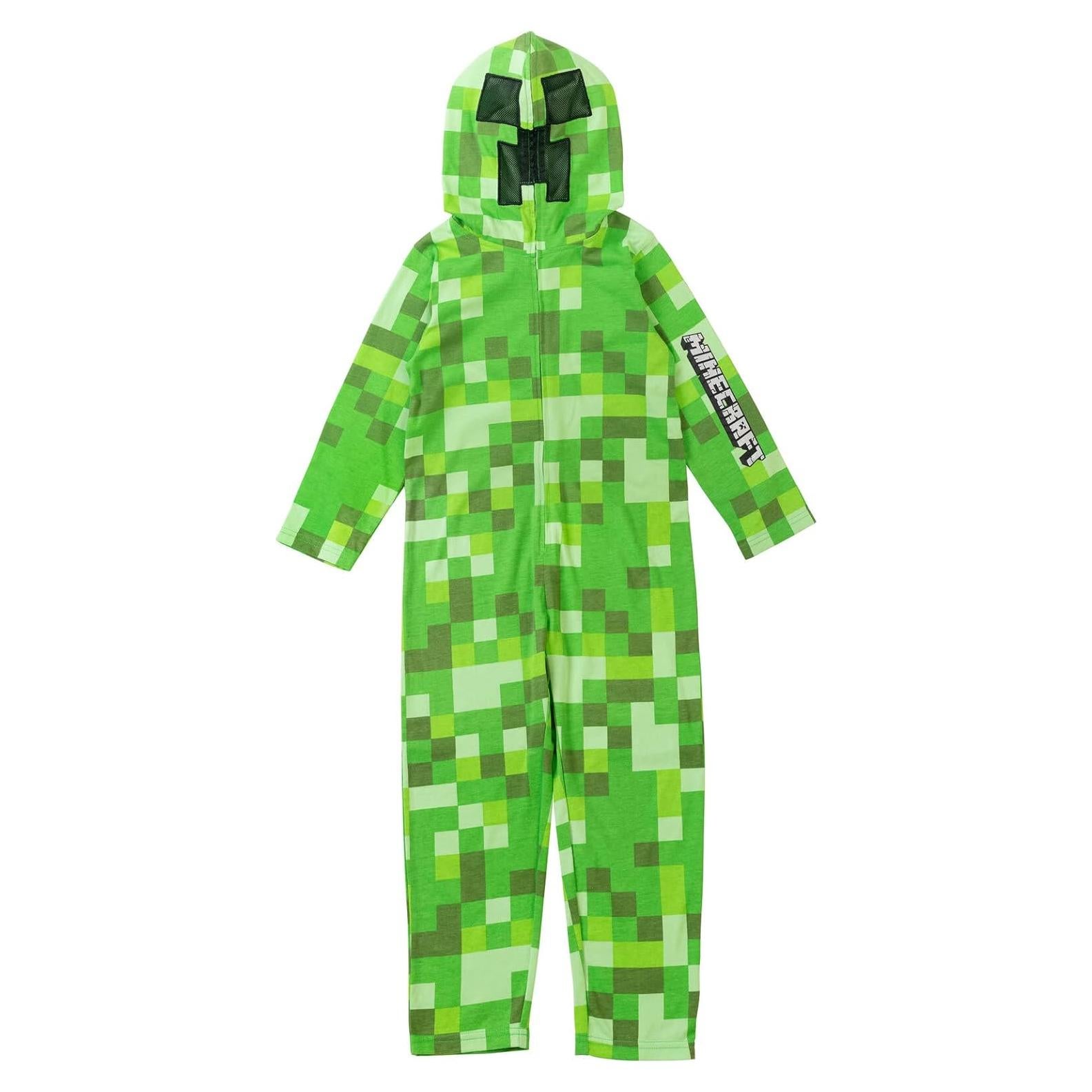 Disfraz Overol Creeper Minecraft Niños 7-8 Años Verde
