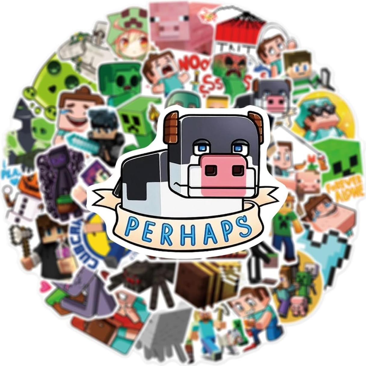 50 Calcomanías Individuales de Minero LSTT - Decoración de Cumpleaños