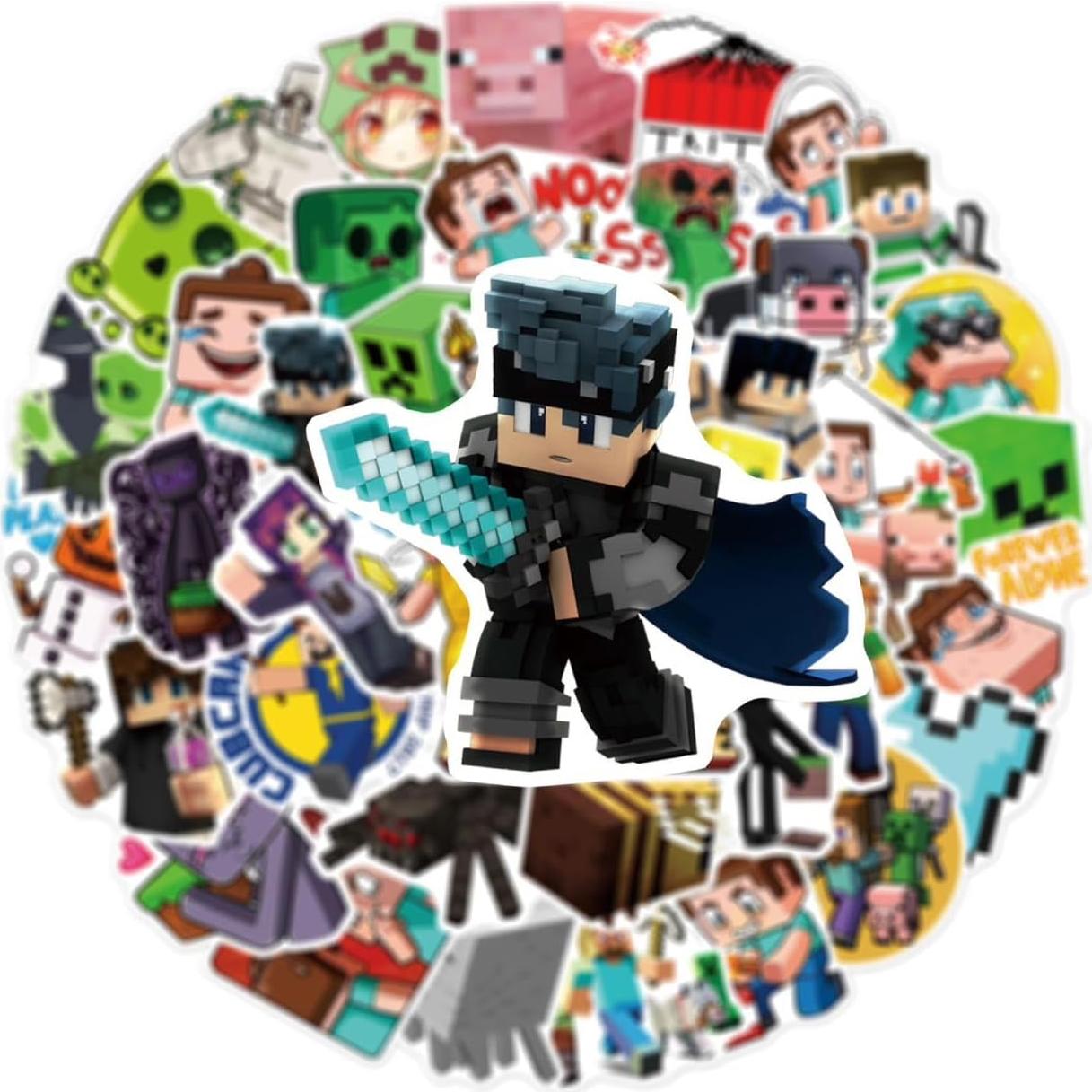 50 Calcomanías Individuales de Minero LSTT - Decoración de Cumpleaños