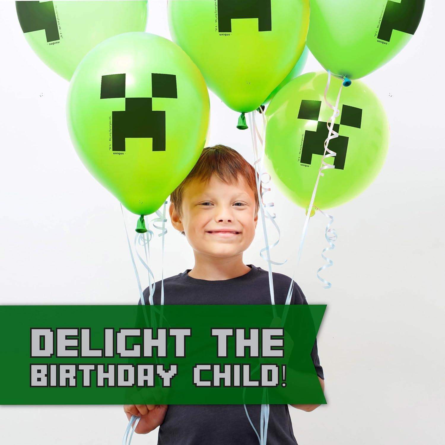 Kit de Fiesta de Cumpleaños Minecraft Unique para 16 Invitados