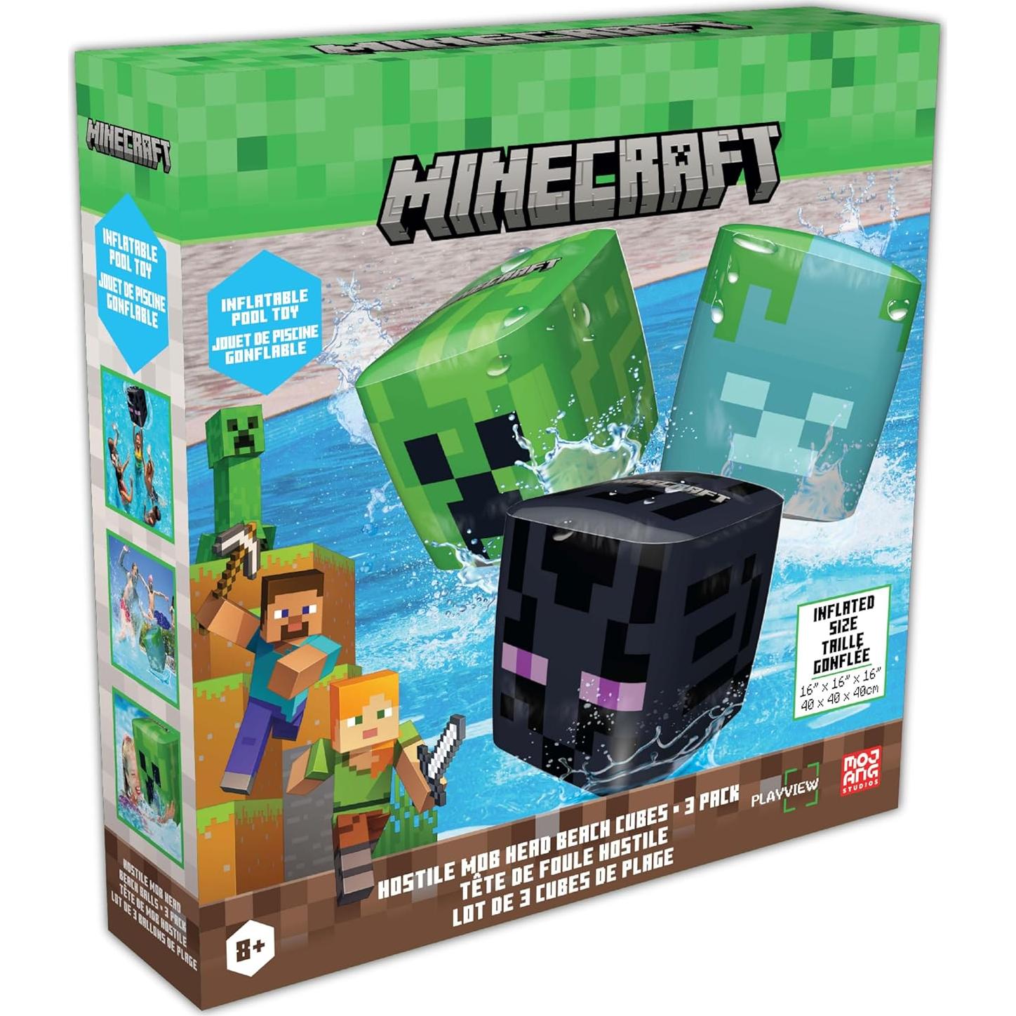Pelotas de Playa Minecraft Playview - Paquete de 3, 40.64 cm