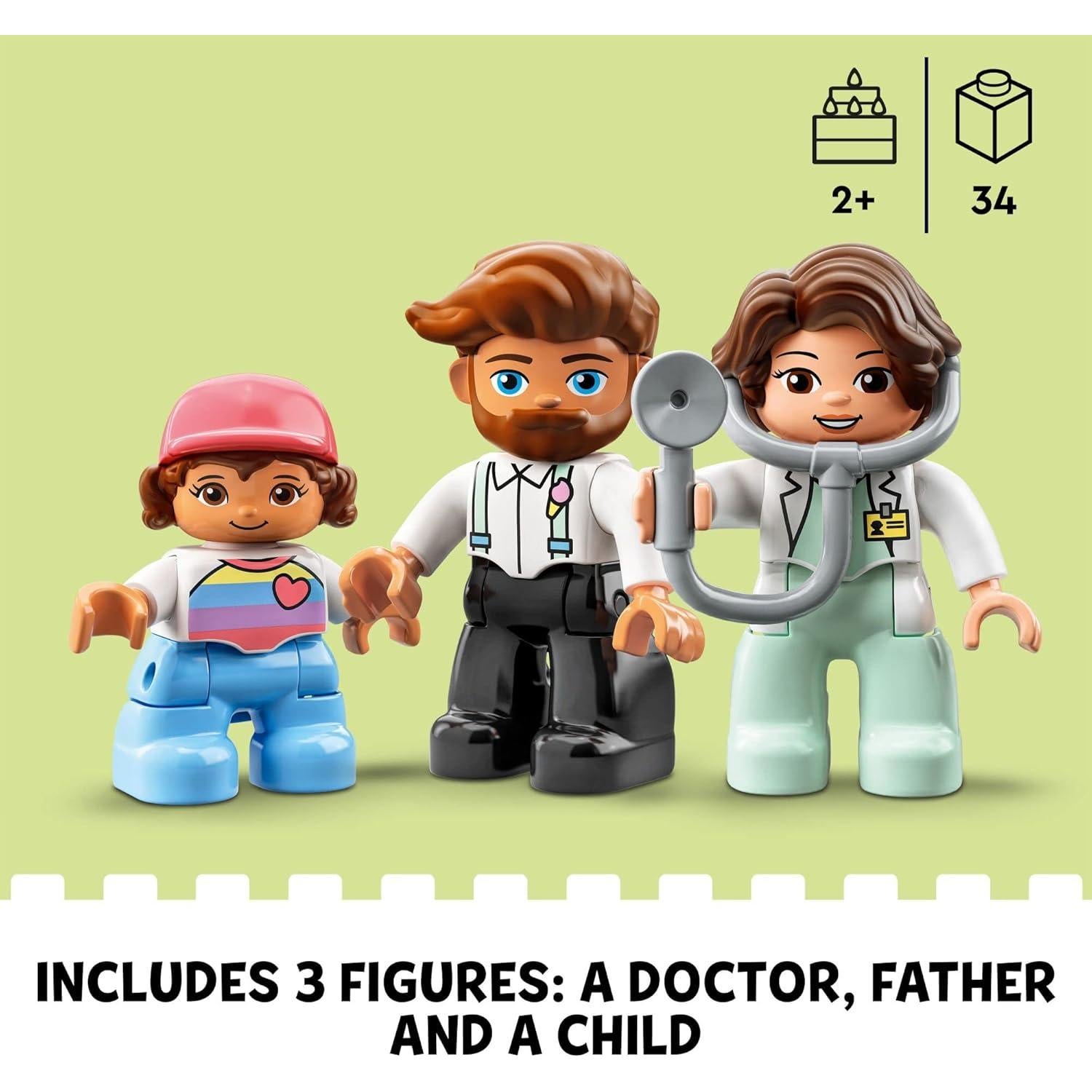 LEGO DUPLO Visita al Doctor 10968 - Juguete Educativo 34 Piezas