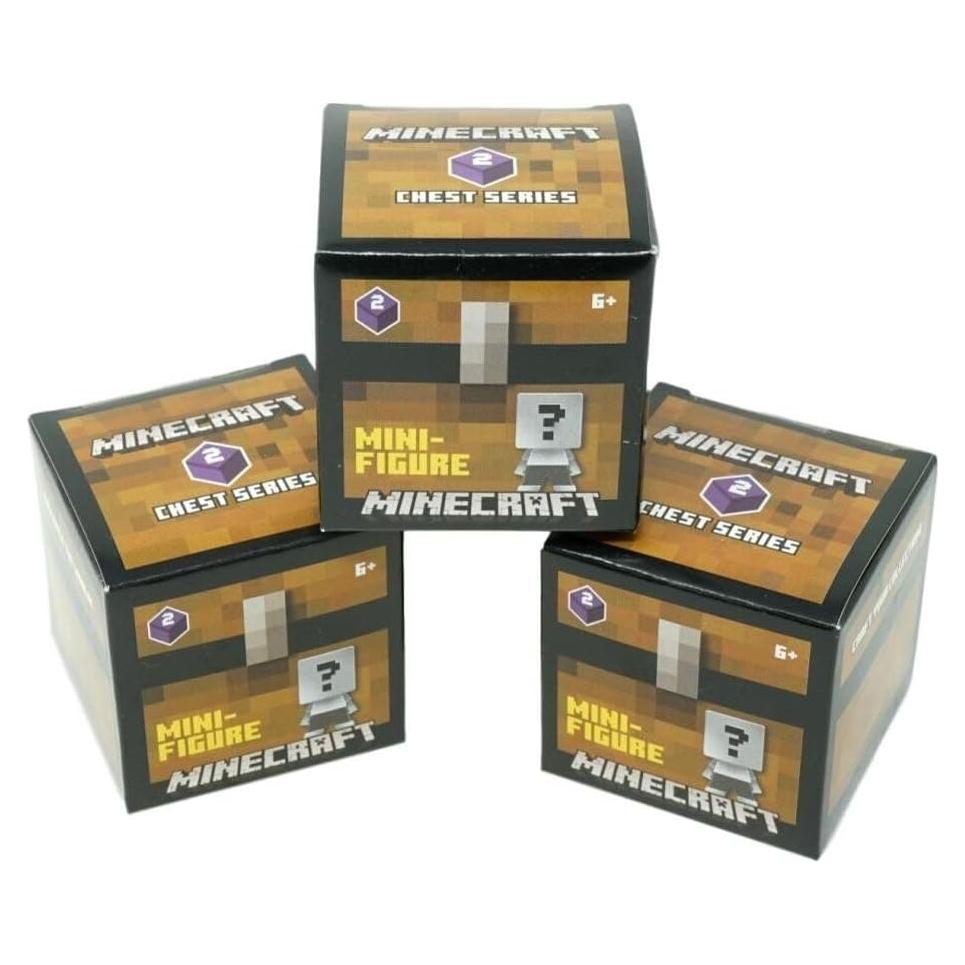 Minecraft Mini Figuras Cofre Ilimitado Serie 2 - Paquete de 3