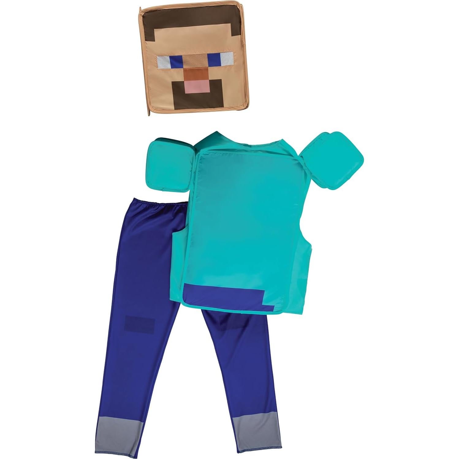 Disfraz oficial de Minecraft Steve para niños M (7-8)