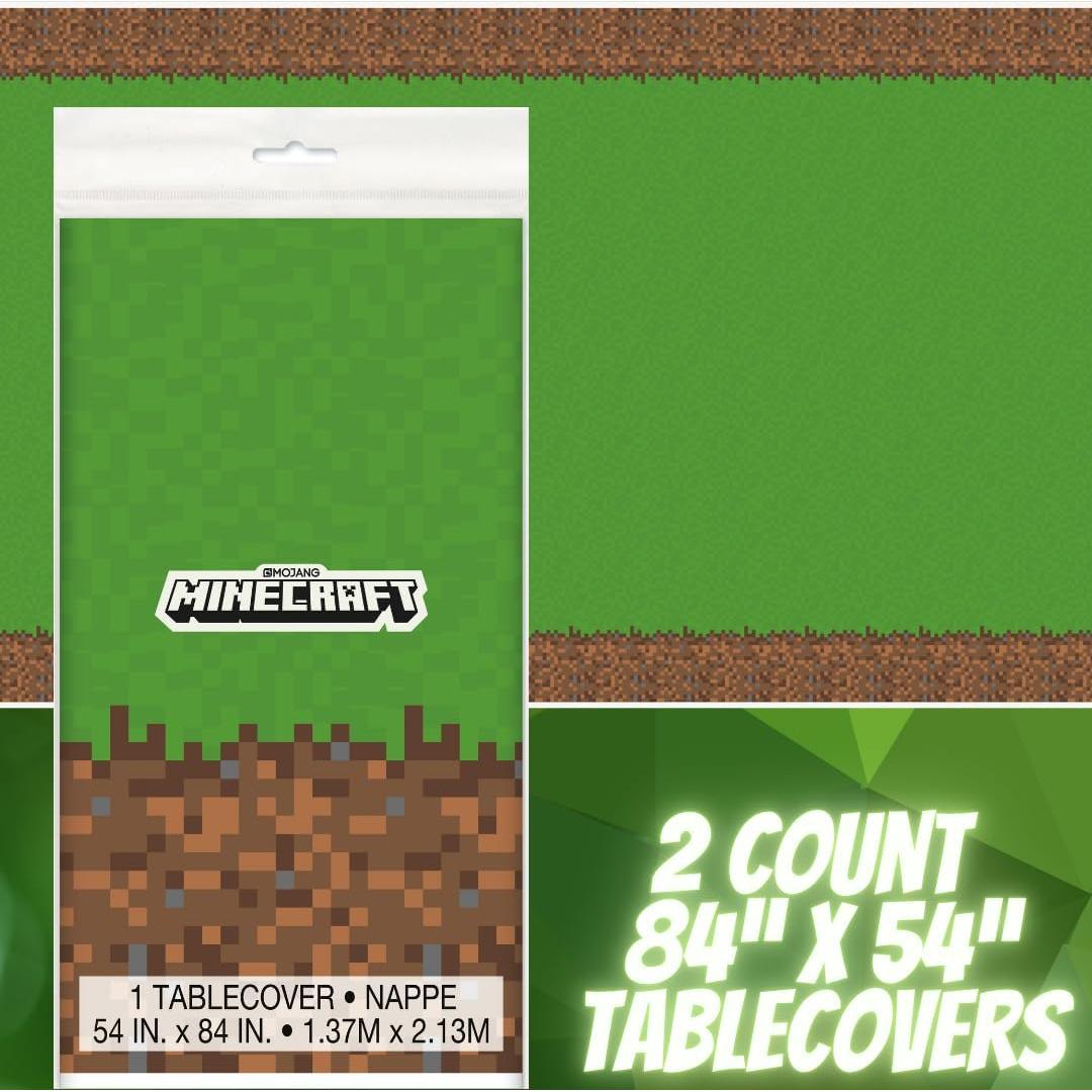 Suministros de Fiesta Minecraft Único - 2 Manteles Rectangulares
